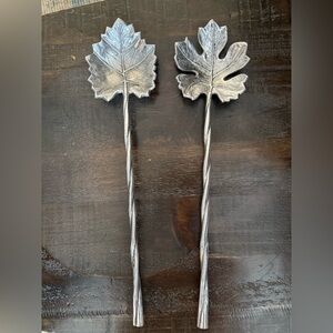 Silver Leaf Serve Ware